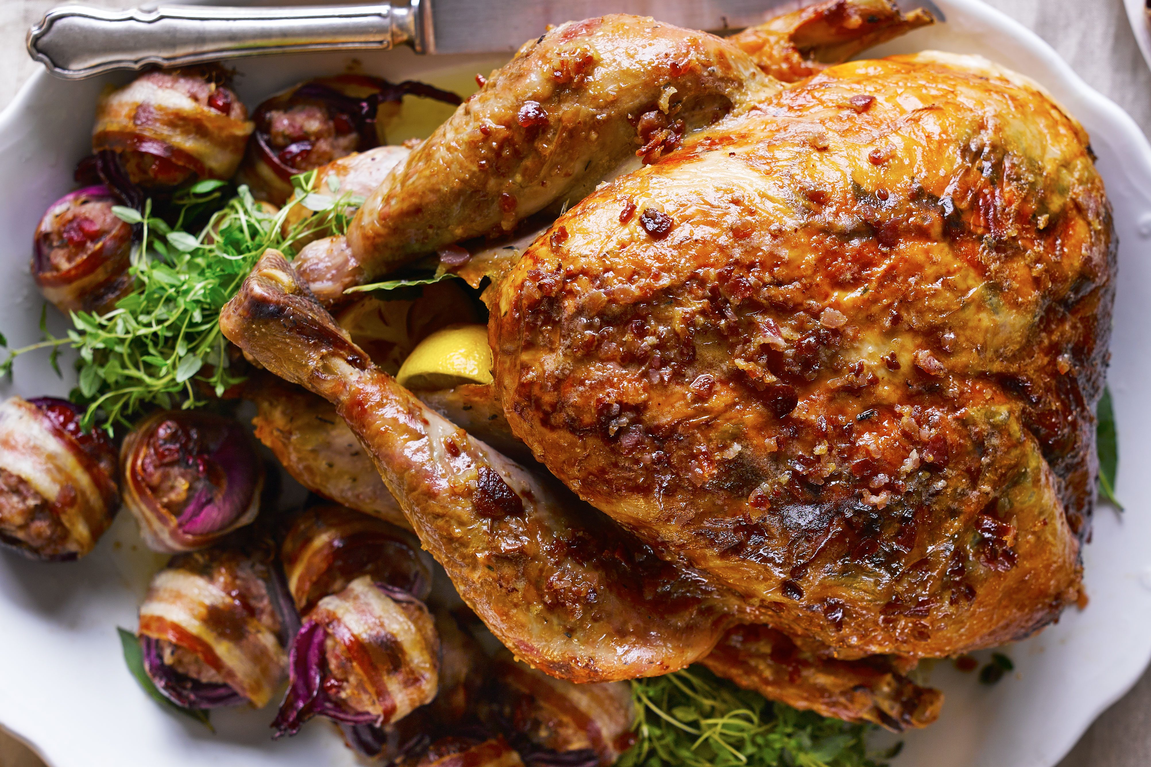 Crispy bacon basted turkey Crispy bacon basted turkey