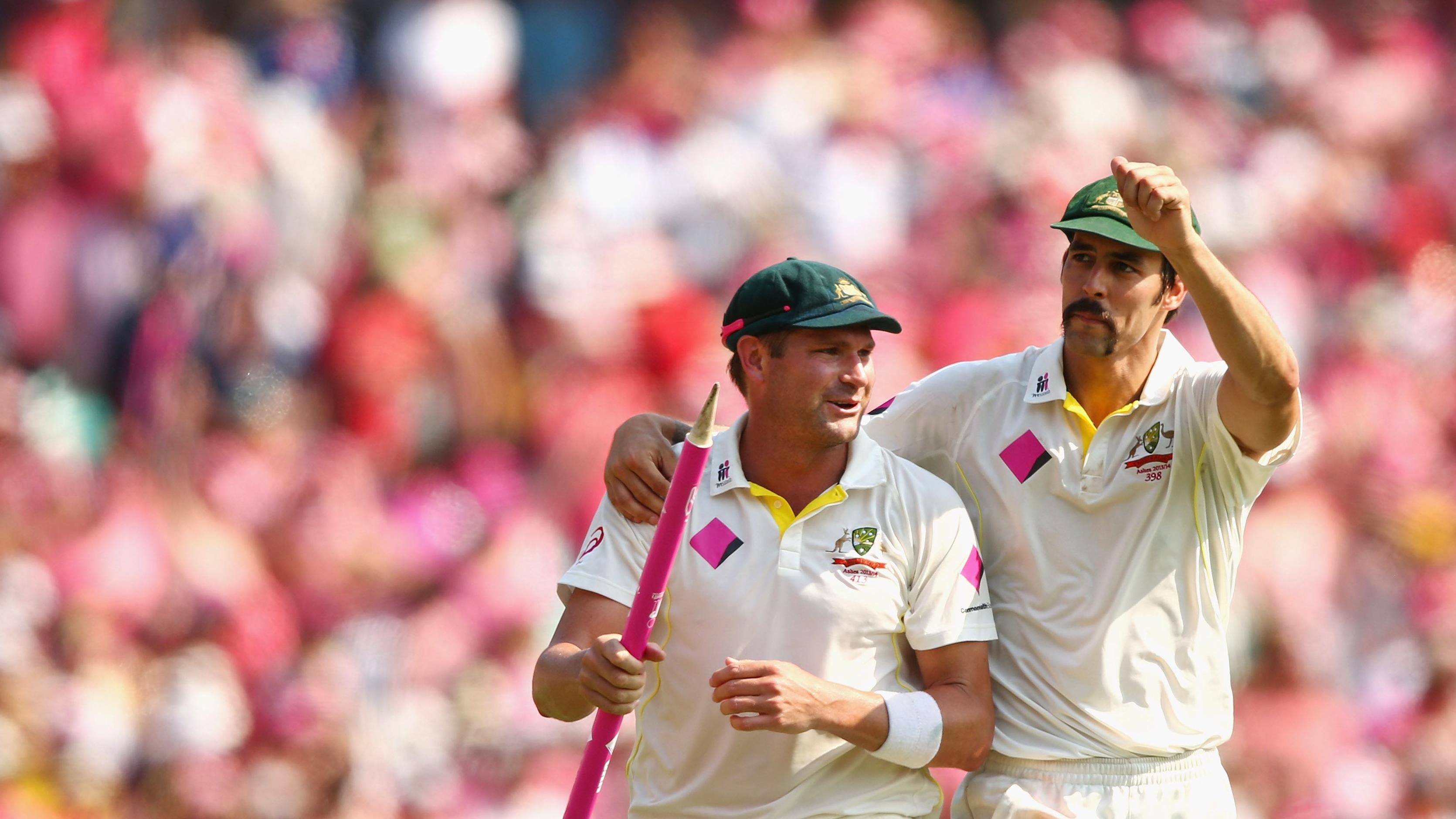 Ryan Harris and Mitchell Johnson