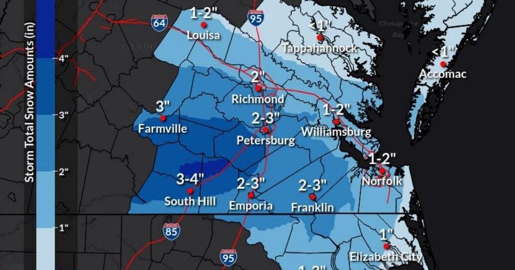 Virginia Snow Chaos Returns