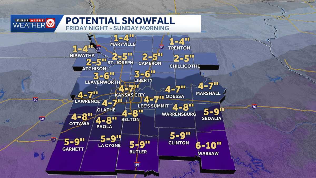 Kansas Braces for Up to 9 Inches of Snow, Dangerous Wind Chills