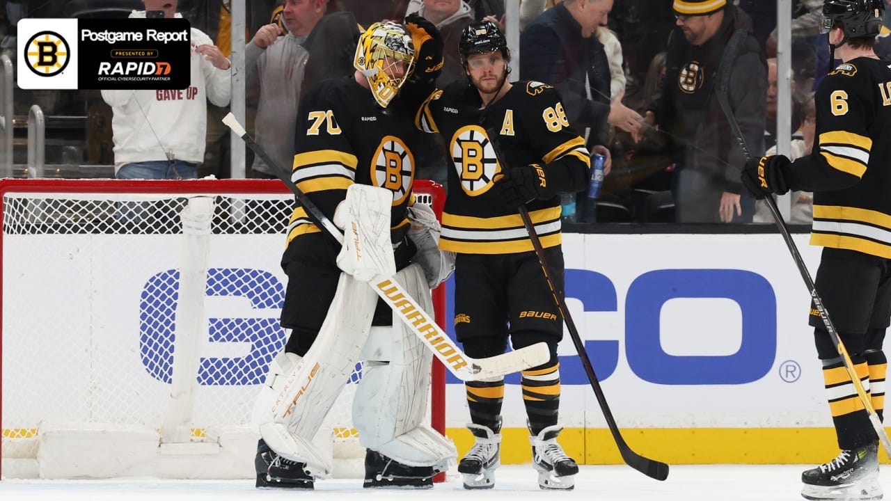 Bruins' Korpisalo Shines, Backstopping Victory Over Flames in Dominant Performance