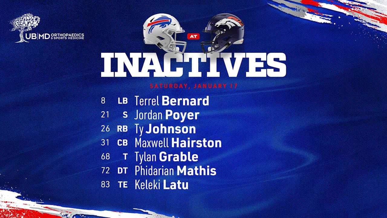 Bills Activate Oliver and Samuel for Broncos Clash