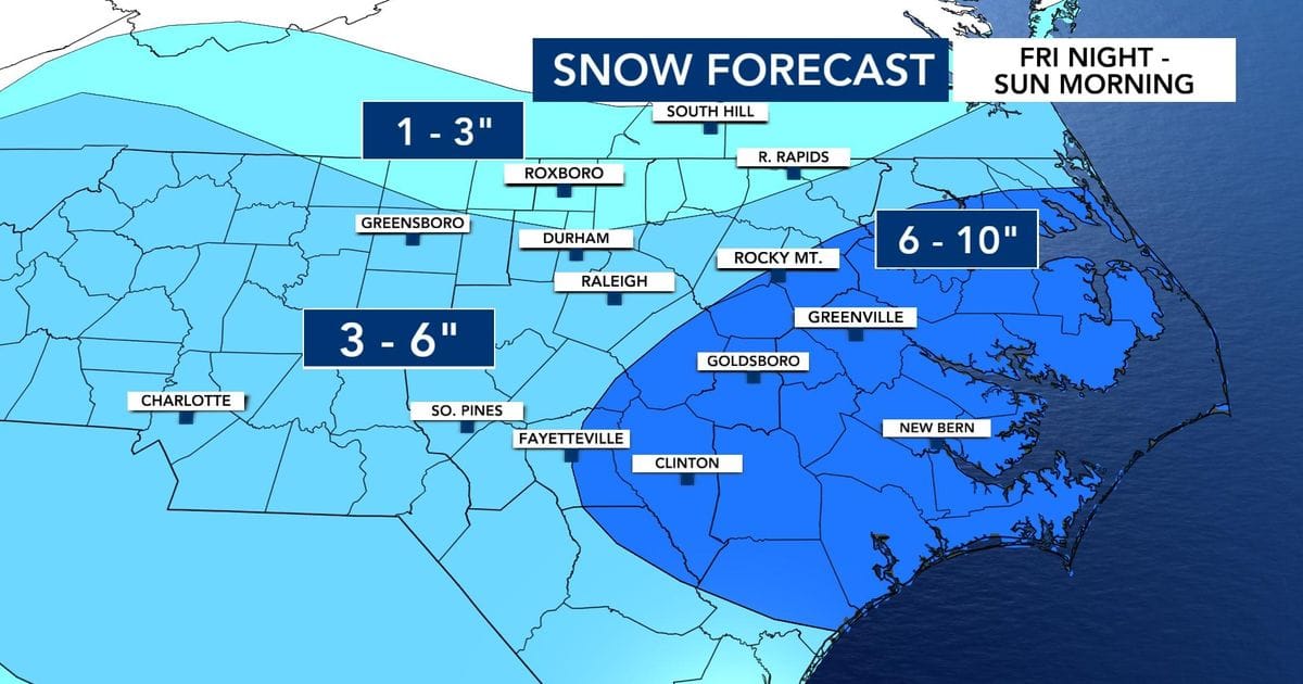 North Carolina Braces for Snow, Extreme Cold, and Strong Winds