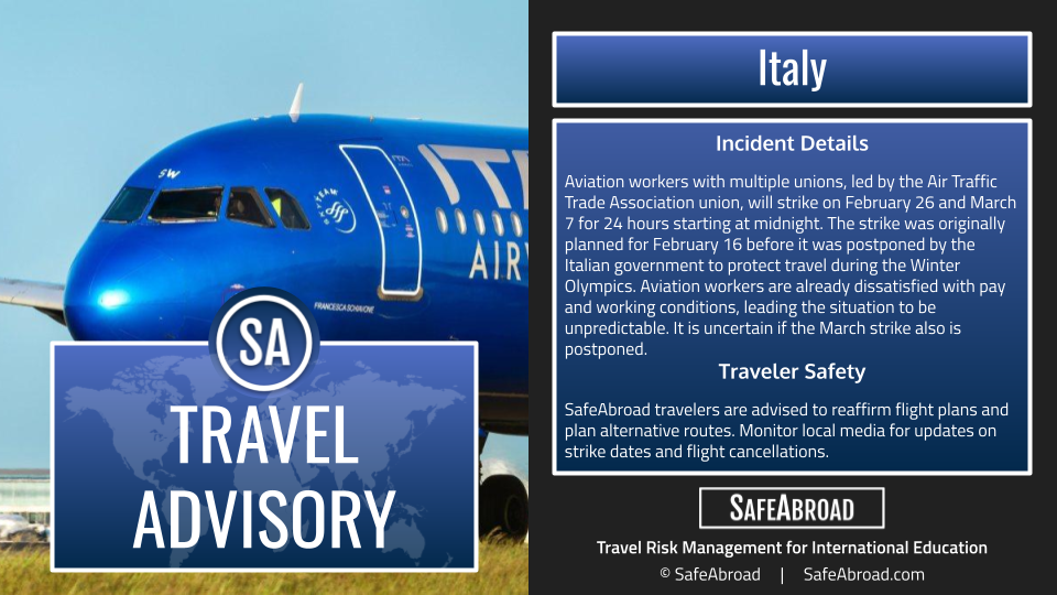 Italy 2026 Aviation Disruptions: A Strategic Analysis of Labor Volatility
