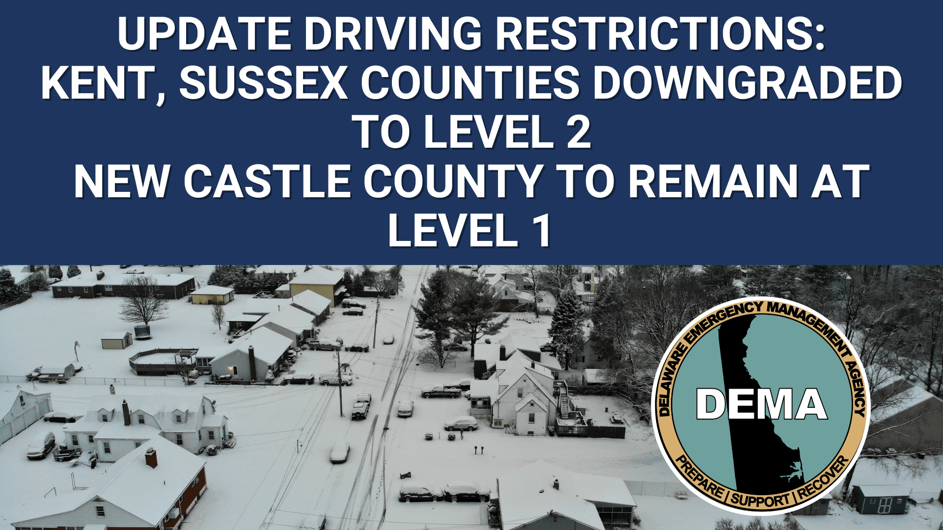 Delaware Strategic Recovery: Driving Restrictions Eased as Grid Restoration Hits 65%