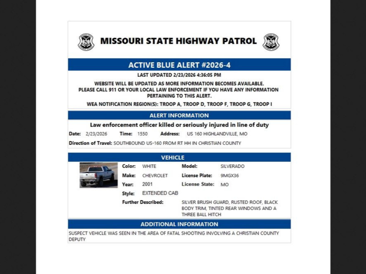 Missouri Blue Alert: Statewide Manhunt After Fatal Christian County Deputy Shooting