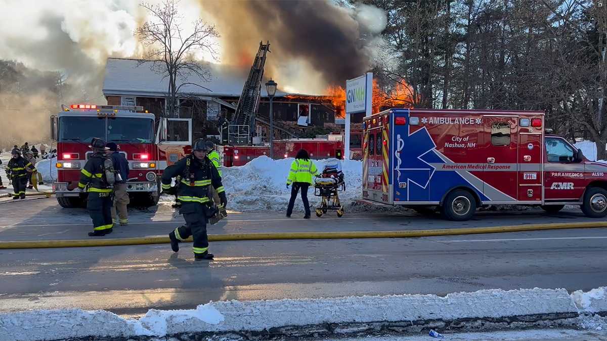 Emergency Responders Address Gas Explosion and Fire in Nashua Commercial Building