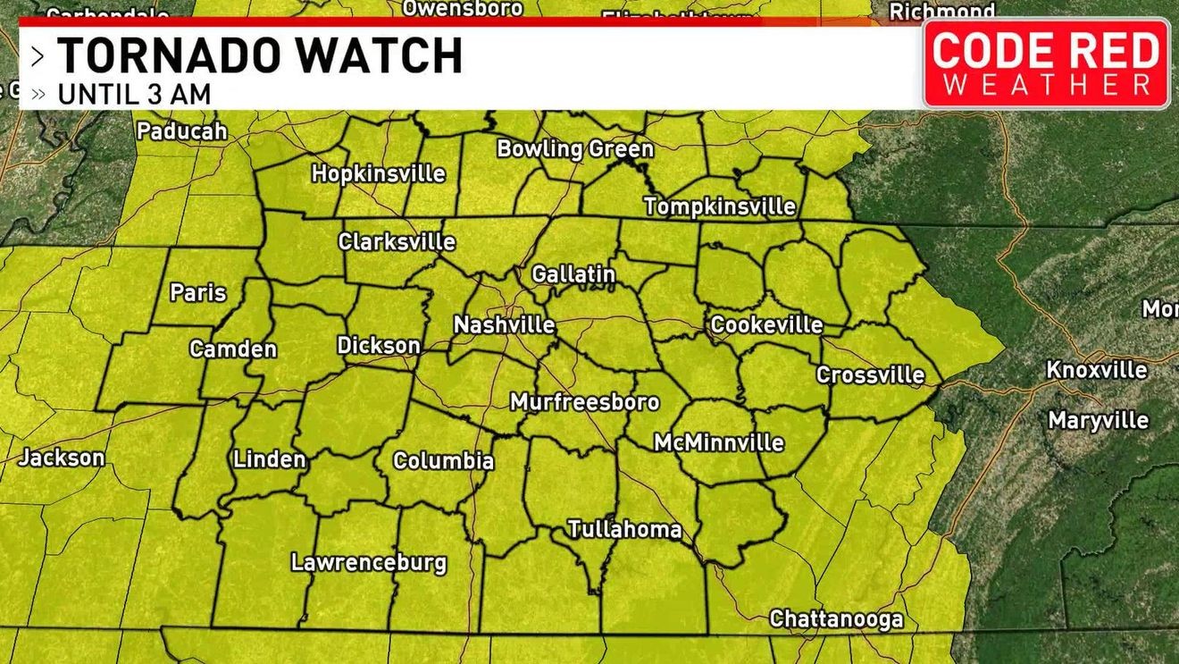 Tornado Watch Issued for Midstate TN & Southern KY: Focus on 75 MPH Gusts and Rapid Operational Shifts