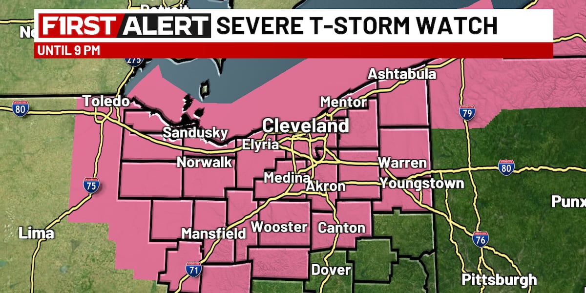 Northeast Ohio Under Severe Storms and Tornado Threat: 70 MPH Winds, Hail, and Infrastructure Risk