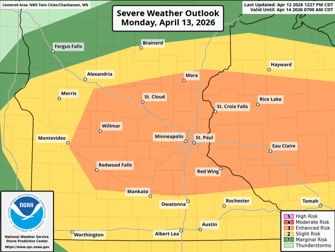 Enhanced Risk Weather Threatens Midwest Economic Hubs