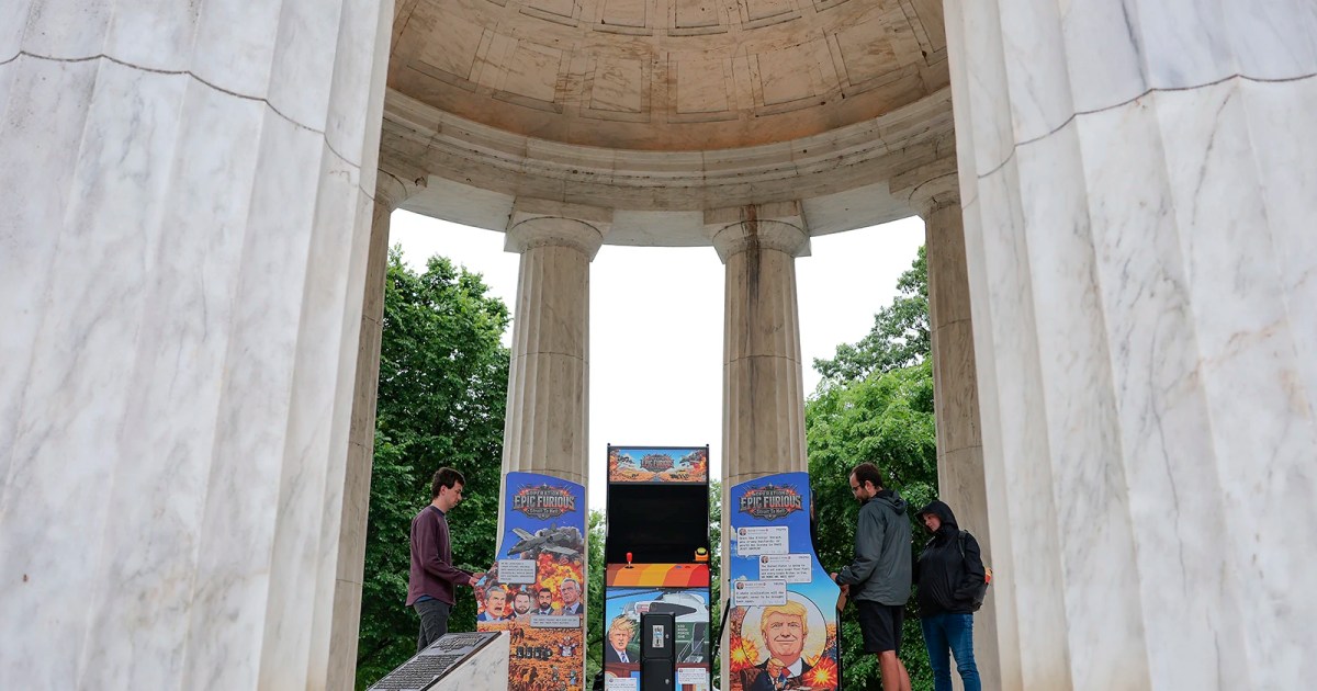 Secret Handshake Activists Deploy Satirical Arcade Protest at D.C. War Memorial
