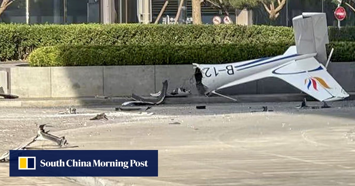 Sunward SA 60L Aurora Aircraft Strikes Beijing’s CITIC Tower