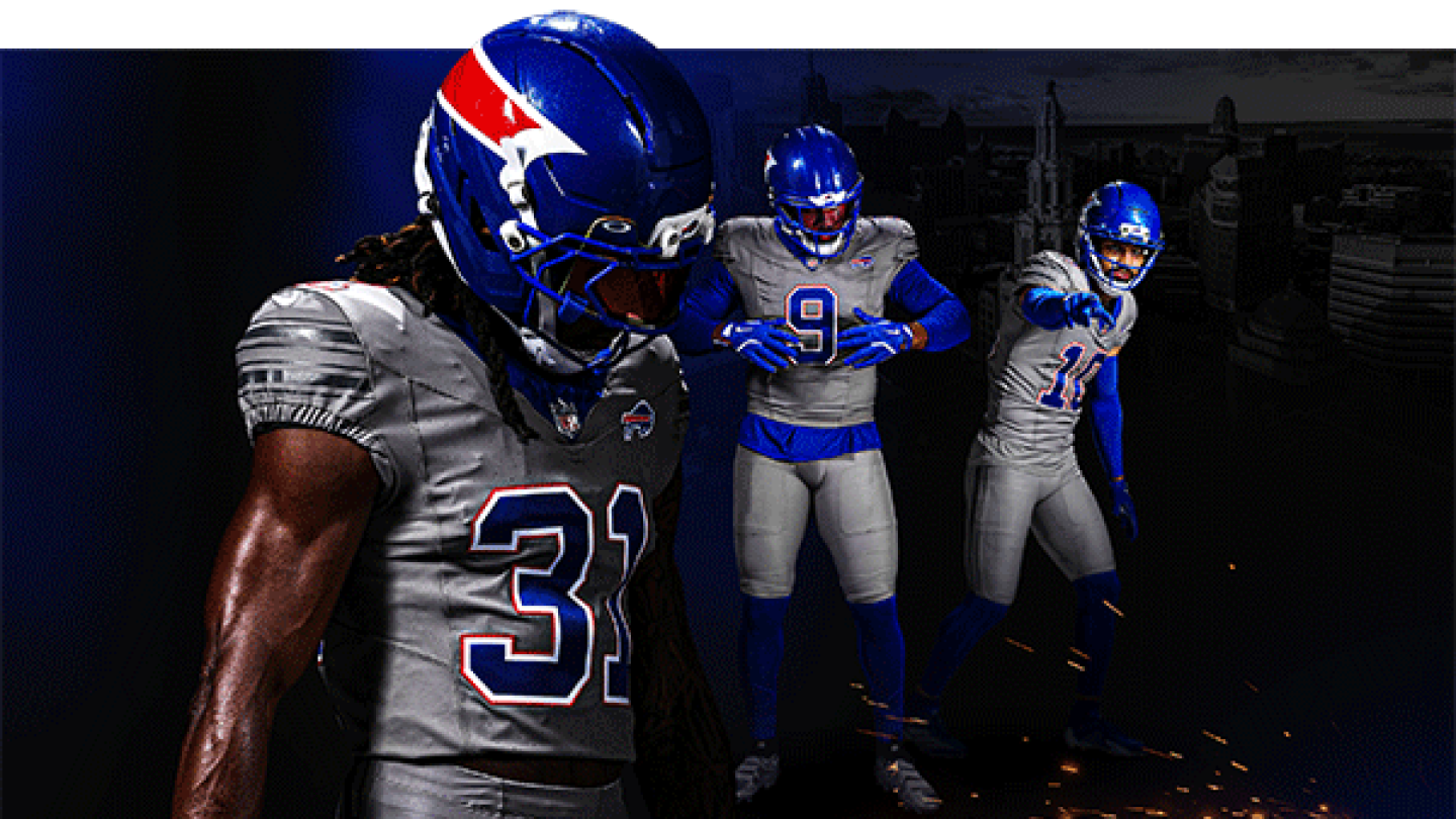 Buffalo Bills Unveil Gray 'Nickel City' Alternate Uniform Ahead of Highmark Stadium Opening