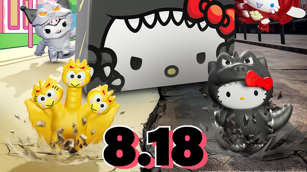 McDonald's Leverages Sanrio and Godzilla IP Synergy in Dual-Branded Happy Meal Rollout